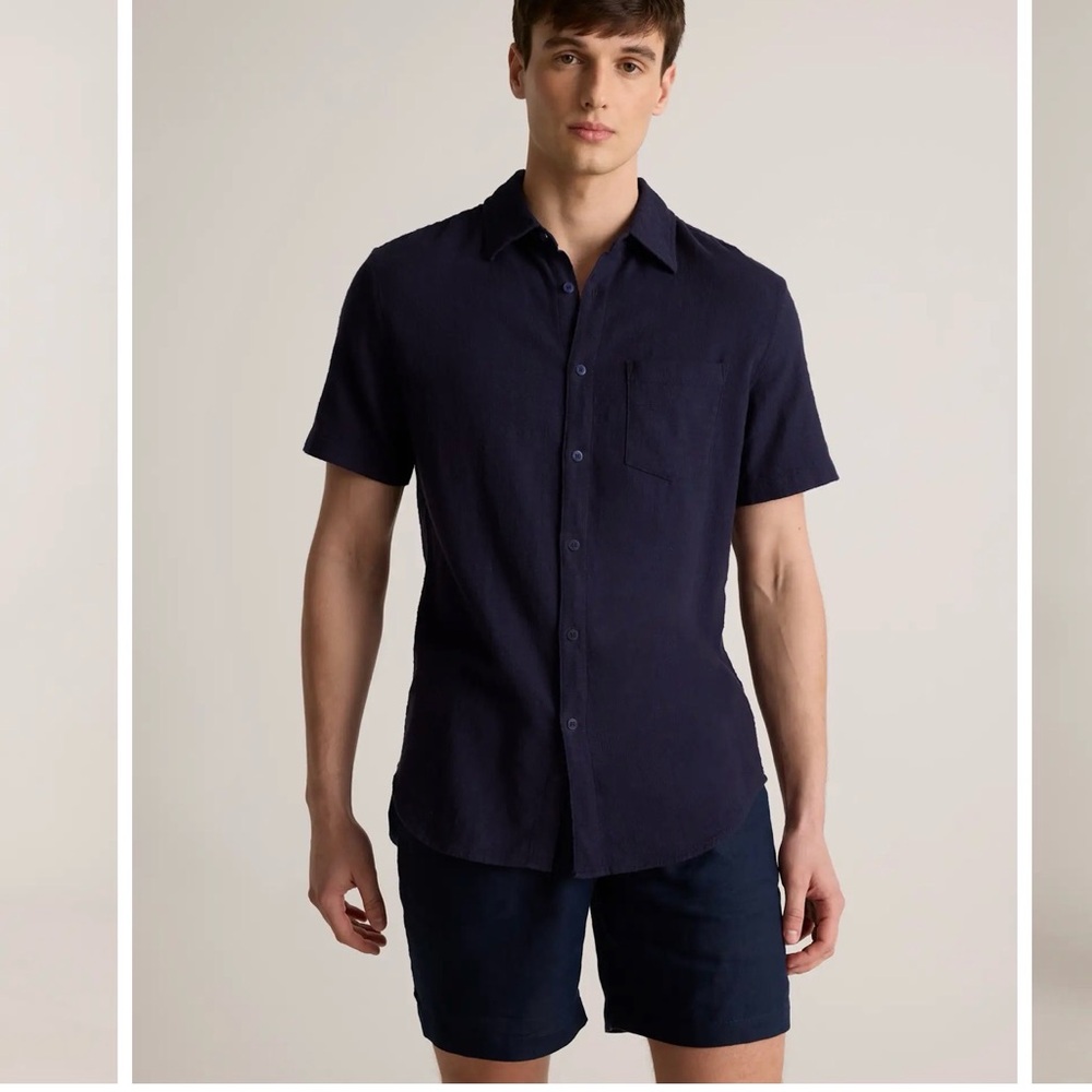 Quince Organic Cotton Stretch Selvage Short Sleeve Shirt - medium - Picture 4 of 4